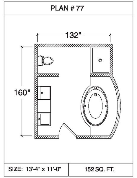 101 Floor Plans Tempzone Cables With Strip Bathroom - Plan 77. 75 sq.ft ...